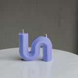 Golden Days S-Shape Geometric Aromatherapy Candle Lavender