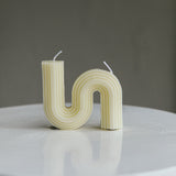 Golden Days S-Shape Geometric Aromatherapy Candle Yellow