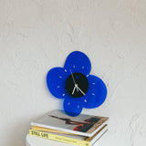 Rico Acrylic Flower Wall Clock Klien Blue