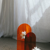 Adira Arch Shape Flower Vase Orange