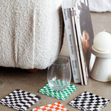 Paradiso 4pc Chessboard Acrylic Coaster Set