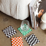 Paradiso 4pc Chessboard Acrylic Coaster Set