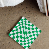 Paradiso 4pc Chessboard Acrylic Coaster Set
