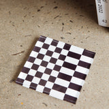 Paradiso 4pc Chessboard Acrylic Coaster Set