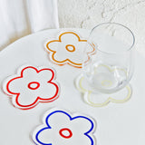 Flower Feeling 4pc Acrylic Coaster Set