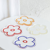 Flower Feeling 4pc Acrylic Coaster Set