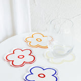Flower Feeling 4pc Acrylic Coaster Set