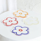 Flower Feeling 4pc Acrylic Coaster Set