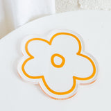 Flower Feeling 4pc Acrylic Coaster Set