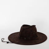Indi Blanket Stitch Cowboy Hat Brown