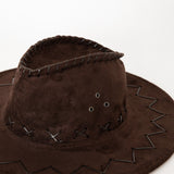 Indi Blanket Stitch Cowboy Hat Brown