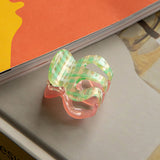 Anita Two-Side Hair Clip Green/Pink