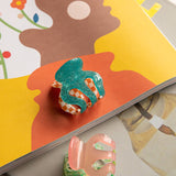 Anita Two-Side Hair Clip Green/Pink