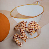 Harley Checkered Hair Clip Brown