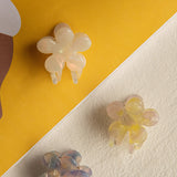 Blossom Flower Hair Clip Yellow