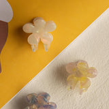 Blossom Flower Hair Clip Purple