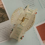 Cherry Pie Hair Clip White