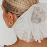 Hoda Lace Scrunchie White