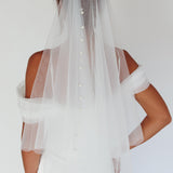 Marina Pearl Accent Veil White