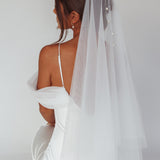 Marina Pearl Accent Veil White