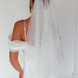 Marina Pearl Accent Veil White
