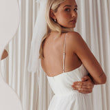 Bella Pearl & Glitter Star Veil White