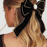 Evie Bow Hairclip Black