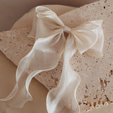 Misty Chiffon Bow Hairclip Champagne
