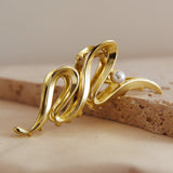 Senora Pearl Accent Hairclip Gold