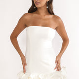 Moonlis Strapless Romper Off White