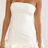 Moonlis Strapless Romper Off White