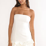 Moonlis Strapless Romper Off White