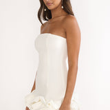 Moonlis Strapless Romper Off White