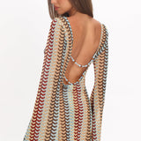 Raley Backless Crochet Mini Dress Rainbow
