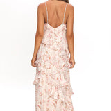 Cameela Ruffle Trim Maxi Dress Floral Blush