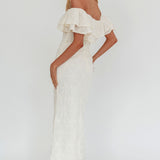 Beauty Within On-Off-Shoulder Maxi Dress Cream