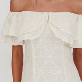 Beauty Within On-Off-Shoulder Maxi Dress Cream