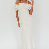 Beauty Within On-Off-Shoulder Maxi Dress Cream