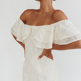 Beauty Within On-Off-Shoulder Maxi Dress Cream