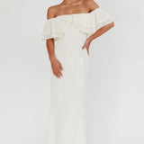 Beauty Within On-Off-Shoulder Maxi Dress Cream
