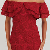 Beauty Within On-Off-Shoulder Maxi Dress Wine
