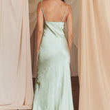 Better Believe Lace Insert Maxi Dress Sage