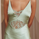 Better Believe Lace Insert Maxi Dress Sage