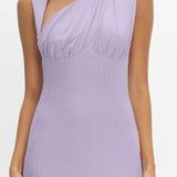 Daleela Asymmetric Neckline Maxi Dress Lilac