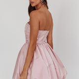 Radiant Strapless Bubble Mini Dress Pink