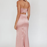 Like A Dove Satin Maxi Skirt Mauve