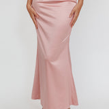Like A Dove Satin Maxi Skirt Mauve