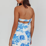 Sorbet Strapless Mini Dress Blue