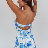 Sorbet Strapless Mini Dress Blue