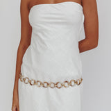 Sorbet Strapless Mini Dress White